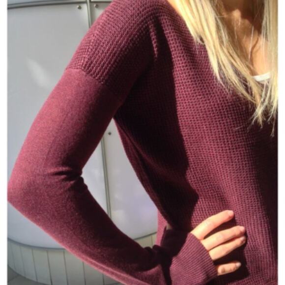 Lululemon Women's The Sweater Life Heathered Bordeaux Drama Size 6 - Picture 2 of 7
